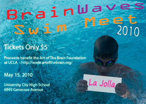 Brain Waves swim meet poster